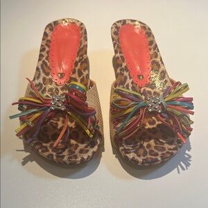 Beverly Feldman Leopard Print Slip Ons